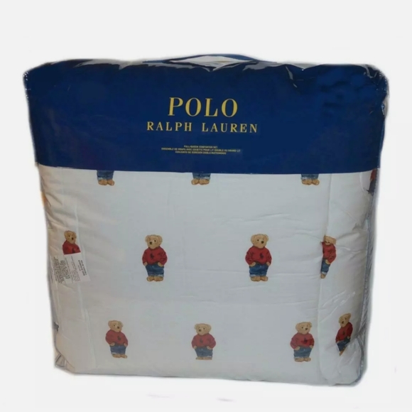 New Ralph Lauren Polo bear 2 piece comforter set Twin